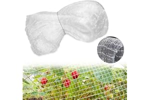 LOVESMILE Filet Poules Anti Oiseaux 3 x 10m, Protection Réutilisable Pour Volière, Balcons, Jardins, Clôtures, Vergers, Potagers - Anti Pigeon (Blanc)