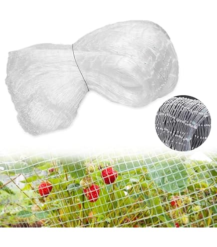 80 x 80 cm Rete piante in nylon idroponico, Tenda supporto pianta rete, Rete di protezione verdure, con 4 ganci, in rete elastica, adatta giardino, cortile, giardinaggio, con 100 fascette in nylon