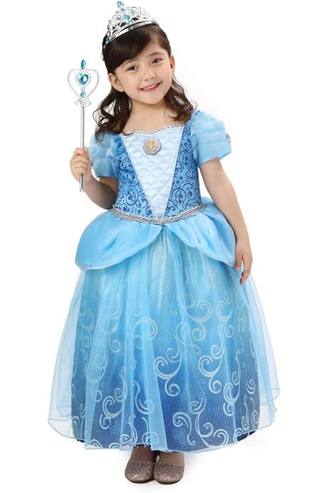 Prinzessin Kostüm Für Mädchen Mit Perücke – Zauberhaftes Fancy Dress Für Halloween & Partys