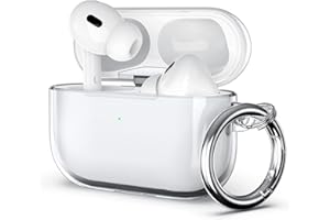 ULAK Cover AirPods Pro 2 Trasparente Compatibile con Apple Airpods PRO Seconda Generazione 2022, Custodia Airpods PRO 2 antiurto con supporto per la ricarica wireless e portachiavi (HDChiaro)