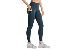 CRZ YOGA Damskie Termalne Fleece Podszewane Legginsy Wysokiej talii Ciepłe Zimowe Spodnie Jogi z kieszeniami do 28 Inches