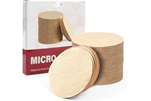 Brew Choice 500 PCS Coffee Filters for Aeropress,64mm Unbleached Natural Paper,Round Replacement Compatible with Aeropress Coffee Makers