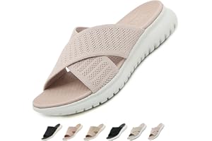ZDQ Women's Summer Sandals, Lightweight, Comfortable Mules with Soft Footbed, Size 35-42