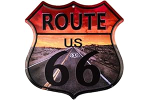 dojune - Cartel metálico vintage para decoración del hogar, Route 66, Highway Shield