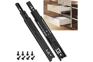 SHUHANG Glissière de Tiroir 250mm Extension Complète Coulisse Tiroir Charge Roulement à Billes Rail Tiroir Coulissant Charge Jusqu'à 45 KG Glissières Tiroires Cuisine Montage Latéral 1 Paire