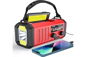 Solarbaby Radio Crank - Portable AM/FM/NOAA Solar Radio - Mode with Flashlight and Motion Sensor - Reading Light, Mobile Phone Charge