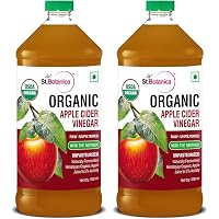 StBotanica USDA Organic Apple Cider Vinegar - Raw, Unfiltered with Mother Vinegar - 500ml (Pack of 2)