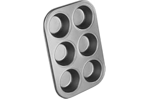 Chef Aid Blech für Muffins und Cupcakes, 6 Löcher, antihaftend