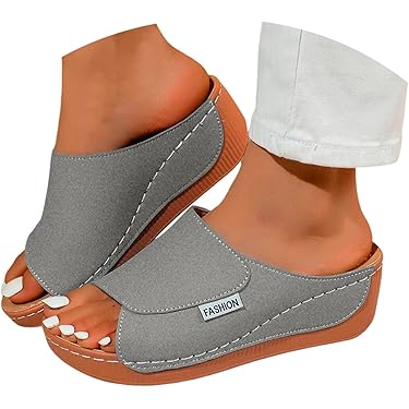 Ciabatte Con Plateau Donna 2023 | Sandali Spiaggia Open Toe | Zeppa Morbida, Estive