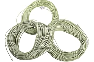 Andux Ligne de pêche de la Mouche Flottant soies Mouches Fly Line 100 FT avec 2 connecteur soudé Couleur aléatoire F/Z-J