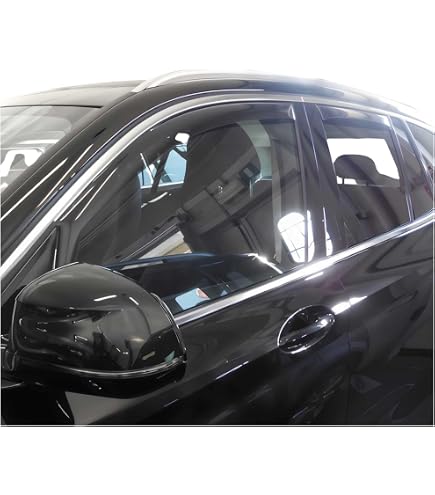 Windabweiser Getönt Vorne HEKO Windabweiser Für VW Crafter 2017+ – Seitenscheiben-Regenabweiser Vorne, 2-tlg., Getönt Windabweiser T5