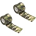 AGAM A-TAPE Cohesive Crepe Bandage Army Color Pack of 2 (Reusable & Waterproof, 5cm X 4.5 Mtr) Self Adhesive Crepe Bandage