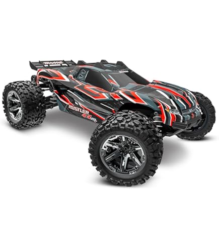 Traxxas Rustler 4X4 VXL Brushless RC Car, 1:13 Scale, Blue, Adult