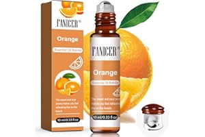 FANICER 10ML Roll-On Aceite Esencia, Aceite Esencial para Aromaterapia, Relajación y Armonía, Apoya los Síntomas Mentales y Físicos del Estrés, Ideal para Llevar Siempre Contigo, Naranja dulce