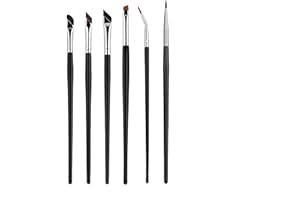 Changyeah 6 pinceaux à sourcils, pinceaux de maquillage pour eye-liner, pinceau d'eye-liner, outil de maquillage pour les yeux fins, pinceau à sourcils incurvé,Façonnage