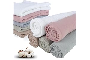 5er 70x70cm Satz Pastellfarben Musselin Baumwolle Spucktücher Mulltücher Saugstark Waschlappe Hochwertige Stoffwindeln Mullwindeln Plumeri