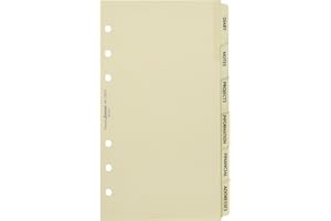 Filofax - Inserti per organizer personale, 6 schede, colore: Crema
