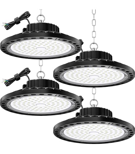 200W LED UFO Hallenstrahler – 6500K Kaltweiß, IP67 Wasserdicht, 180° Schwenkbar, Für Fabrik, Werkstatt, Stadion