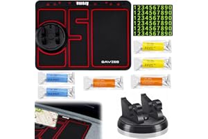 ZDQC Tappetino per Telefono Antiscivolo per Auto 4 in 1,Porta Cellulare Auto,Tappetino Silicone Cruscotto Auto Antiscivolo,Vassoio per Cruscotto Auto