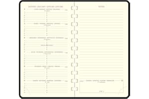 Exacompta 16820E - Recharge agenda semainier de poche Espace 16S spiralé - 9 x 16 cm - Janvier à décembre 2026