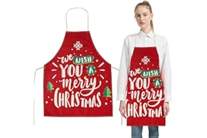 Crethink 1 grembiule natalizio in cotone, per uomini e donne, impermeabile, grembiule da cucina, grembiule da cucina, grembiule da cucina, grembiule da ristorante, cucina e barbecue