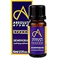 Absolute Aromas Organic Lemongrass Essential Oil 10ml - 100% Pure, Natural, Undiluted, Vegan and Cruelty-Free - for use in a Diffuser and Aromatherapy