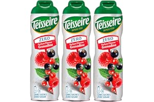 ‎TEISSEIRE Teisseire Getränke-Sirup Grenadine 0% - 600ml - Sirup der genauso schmeckt wie die Frucht (3er Pack)