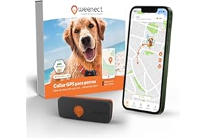 Weenect XS para Perros – Nuevo Mini rastreador GPS para Perros | Seguimiento GPS en Tiempo Real | Modelo más pequeño del Mercado | Suscripción | Resistente al Agua