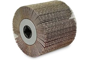 MANICAF Schleiflamellenbürste für Satiniermaschine, Renovierungsschleifer 80 Körnung, 120 x 100 mm Bürstenschleifer Holz Schleifwalze Geeignet zum Intensiven Schleifen Flacher Holzoberflächen