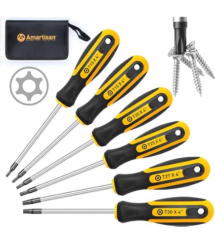 RONMAR 13-teiliges Torx Schraubendreher Set - Magnetische Sicherheitsbits T4 Bis T40