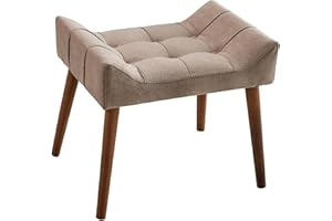 Atahome Dressing Table Stool Vanity Stool - Elegant and Comfortable Padded Makeup Dressing Table Chair for Bedroom Petunia (Antique Rose)