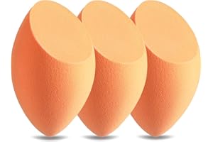 Beauty Blenders, Larbois 3-Pack Make up Foundation Sponges Non Latex, Professional Blending Sponge Set for Liquids, Concealer and Cream (Orange+Orange+Orange)