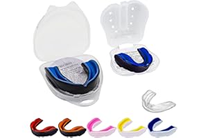 TRYSALAR Doppelschichtiger Mundschutz – Mundschutz, schmale Passform für Erwachsene, Senioren, Jugendliche, Schule, Kampfsport, Rugby, Fußball, Hockey, Muay, Thai, MMA, Basketball, 12 Stück Schwarz-Blau