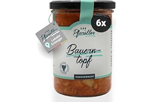 ‎DER PFARÖLLER DER PFARÖLLER Bauerntopf 6 Gläser mit jeweils 400 gr. – leckeres Fertiggericht für Topf & Mikrowelle – Hausgemacht & schnell zubereitet