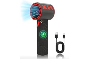 Bewinner Jet Fan Dry Blower, 180,000 RPM, Powerful Fan, 64 mm Brushless Motor, Continuous Speed Adjustment, Wireless Electronic Turbo Jet Blower (Red)