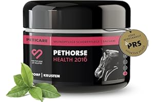 Peticare Unguento Cura del Cavallo per Croste e Ferite - Cura Le Croste e la Ticchiolatura, Febbre da Fango, Prurito Dolce, Dermatite Estiva, Balsamo, Creme - petHorse Health 2016