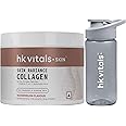 HealthKart hk vitals Skin Radiance Marine Collagen Supplement(Watermelon, 100g) & Sipper Bottle (Grey, 300ml) Combo Pack | With Vitamin C & E | For Healthy Skin, Hair & Nails