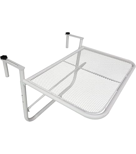 Tavolino Da Balcone Pieghevole Relaxdays - Appendibile, Regolabile In Altezza, Salvaspazio, Legno Marrone