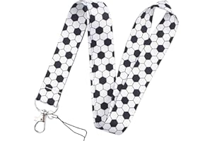 JAPANSAI Lanyard Fútbol pelota | Cordón para el Cuello | No Pierdas más tus Llaves | Llavero para Móvil Mascarilla Teléfono y Llaves| Regalo Original