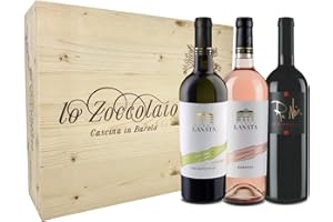 Lo Zoccolaio Cassetta Legno Villa Lanata Chardonnay + Villa Lanata Piemonte Rosato + Lo Zoccolaio Pinot Nero Renoir - Pacco 3x 750ml