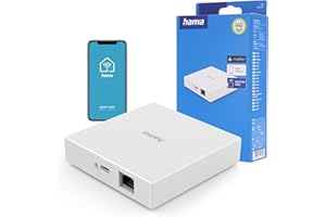 Hama Smart Home Zentrale für Smart Home, Zigbee und Matter, Thread, Steuerung mit App- und Sprachassistenten, kompatibel mit Alexa, Apple und Google