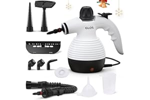 GLOIL Portable Steam Cleaner, Hand Held steamers for cleaning house, Home Multi Purpose - 10-Piece Accessory Kit for Sofa, Carpets, Upholstery, Floor, Bathroom, Car, Mattress and More-Steam Cleaners