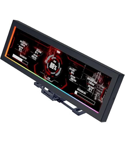 Display PC Per Dati Hardware WOWNOVA Monitor Temperatura Computer AIO Da 2,1, Display LCD Monitor Temperatura Pc