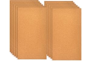 Vueinrg 12 Stück A4 Korkplatten 2mm Dick Kork zum Basteln 30x20cm Rechteck Korkmatten Korkbrett Korkunterlagen Kork Pinwand Korktafel für Bastelarbeiten Wand Tischdekoration