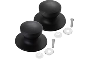 Kyrio Universal Pot Lid Knobs, Replacement Pan Lid Glass Lid Handles Knobs Kitchen Cookware Pan Lid Holding Knobs, Bakelite Hand Grip with Screw (2)