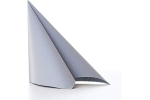 Aroba Airlaid 500 Tovaglioli Simil-Tessuto 19 Colori 40x40 cm Piegatura 1/4 di Alta qualtià per Matrimoni Aspetto Tessuto, per Feste di Compleanno, Catering, Hotel, Natale Grigio