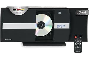 Bennett & Ross Ålesund vertikalt stereosystem - HiFi-mikrosystem med CD-spelare - MP3, UKW-funktion, USB och Bluetooth med NF