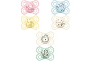 MAM | Smoczek Perfect 2-6 miesięcy (2 sztuki) losowy kolor - Wyjątkowo cienki i miękki silikonowy smoczek dla niemowląt - idealny smoczek dla niemowląt dla dobrego rozwoju jamy ustnej