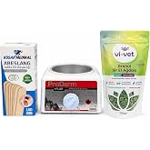 ProDerm Profesyonel Ağda Seti, Wax Heater 45 + Vi-Vet Azulen Gran&uuml;l Sir El Ağdası 250g + 100 Adet Tahta Spatula