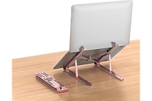 SYXLS Stojak na Laptopa, Regulowany Stojak na Komputer Laptopa Stojak na Tablet, Przenośny Uchwyt na Laptopa na Biurko, Ergonomiczny Stojak na Notebooka, Kompatybilny 10-15,6" Laptopów